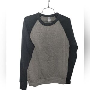 Alternative Men's Charcoal and Black Crewneck SweaterAlternative Apparel SZ S❄️